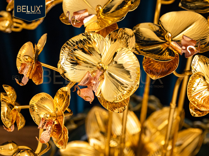 Chậu Lan Vàng Ngọc Phúc mạ vàng 24k&nbsp;cao 44cm